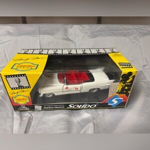 Solid White and Red Collectible Car Model